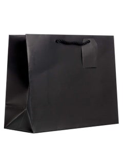 Buy 6-Piece Solid Colour Gift Bag Set Black in UAE