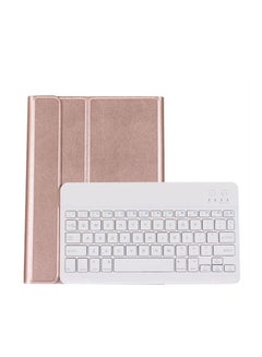 Buy Bluetooth Wireless Detachable Keyboard Case Cover For Apple iPad 5/6/7/8 Rose Gold in UAE