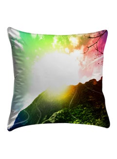 Buy Printed Pillow Cover Polyester Multicolour 40x40cm in Egypt