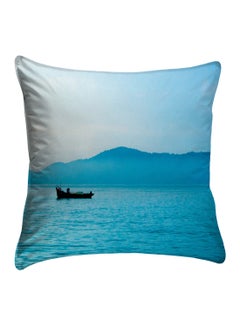 Buy Printed Pillow Cover polyester Blue 40x40cm in Egypt