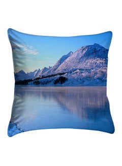 Buy Printed Pillow Cover Polyester Blue 40x40cm in Egypt