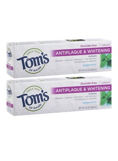 Buy Pack Of 2 Antiplaque And Whitening Toothpaste - Peppermint in UAE