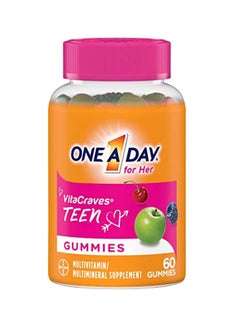 Buy VitaCraves Teen Multivitamin Supplement - 60 Gummies in UAE