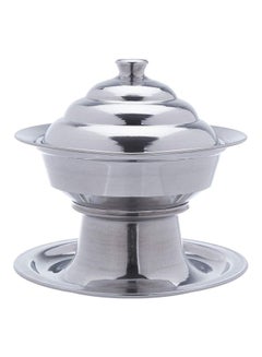 Buy Aluminum Date Serving Tray Silver Small in UAE
