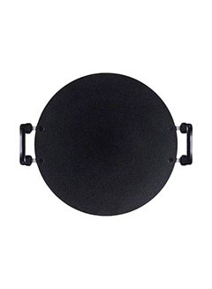 Buy Dual Handle Tortilla Pan Tawa Griddle Black 17inch in UAE