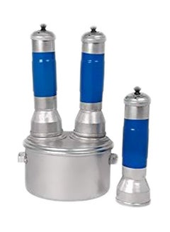 Buy Aluminium Puttu Maker Silver/Blue in UAE