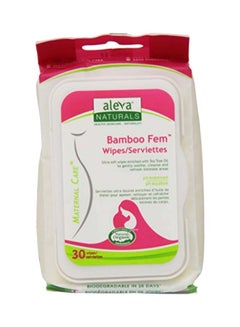 Buy Bamboo Fem Wipes, 6 Packs X 30 Wipes, 180 Count in UAE