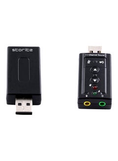 Buy 7.1 Channel USB External Sound Card Audio Adapter Black in Saudi Arabia