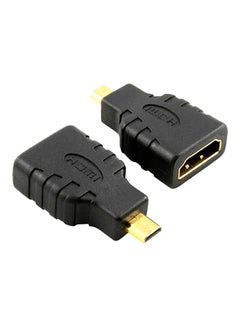 Buy HDMI Female To Micro HDMI Male Connector Black in UAE