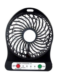 Buy Mini Rechargeable USB Air Cooling Fan Black in Saudi Arabia
