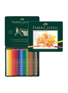اشتري طقم أقلام رصاص ملونة للرسم والتصميم بولي كروموس مكون من 24 قطعة متعدد الألوان في الامارات