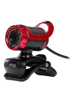 Buy HD Web Camera With Microphone Black/Red in UAE