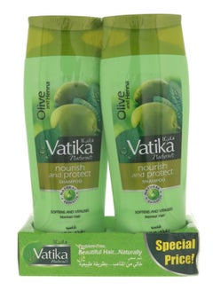 Buy Pack Of 2 Vatika Olive And Henna Nourish Shampoo 2 x 400ml in Saudi Arabia