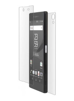 Buy Tempered Glass Screen Protector With Back Protector Glass For Sony Xperia Z5 Premium Clear in UAE