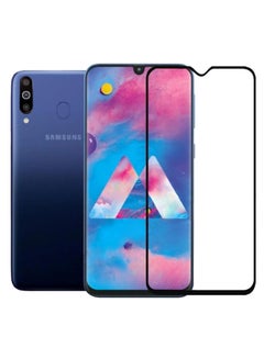 Buy Pack Of 3 Scratch-Proof Tempered Glass Screen Protector For Samsung Galaxy A70 Black/Clear in UAE