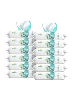 Buy Pack of 12 Aqua Pure Baby Wipes, 56 Count in UAE