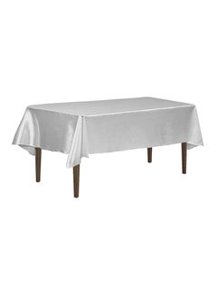 Buy Solid Pattern Table Cloth Grey 60 x 126inch in Saudi Arabia