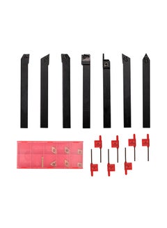 Buy 21-Piece Boring Bar Carbide Lathe Turning Tool Set black 22x4x15cm in Saudi Arabia