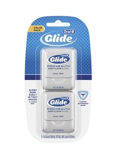 Buy 2-Piece Glide Pro-Health Deep Clean Cool Mint Floss 43.7yard in UAE