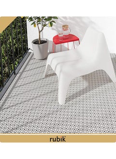 Shop Rubik 9 Piece Plastic Indoor Outdoor Floor Tiles Set Silver Online In Dubai Abu Dhabi And All Uae