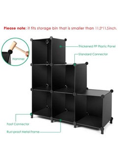 Shop Tomcare 6 Cube Organizer Shelf Black Online In Dubai Abu Dhabi And All Uae