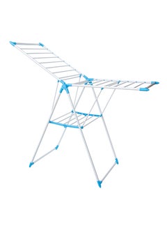 Shop In House Metal Foldable Cloth Drying Rack White Blue 108x62x6centimeter Online In Dubai Abu Dhabi And All Uae