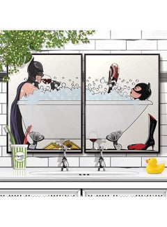 Buy Batman And Catwoman In The Bath Poster Set Multicolour 30x40centimeter in UAE