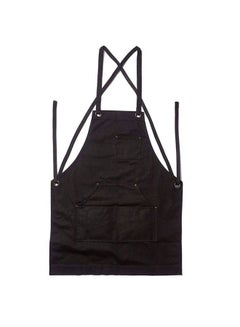 Buy Canvas Apron With Pocket Black 15centimeter in UAE