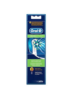 Buy Pack Of 2 CrossAction Replacement Toothbrush Heads Set White/Blue/Green in Saudi Arabia