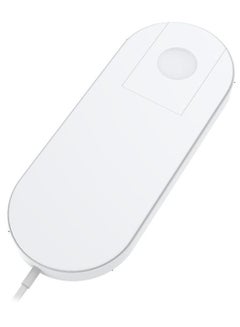 Buy 2-In-1 Wireless Charging Pad White in Egypt