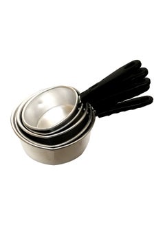 Buy 5-Piece Aluminum Saucepan Set Silver in UAE