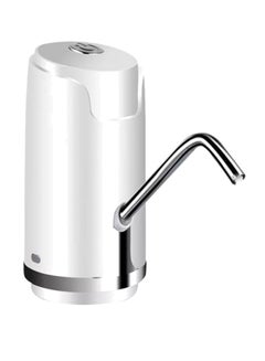 Buy Rechargable Electric Gallon Drinking Bottle With Button Switch Silver 16cm in Saudi Arabia