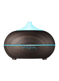 Buy Ultrasonic Air Humidifier 400ml Brown/Blue in Saudi Arabia