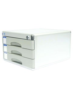 Buy 3-Drawers File Storage Cabinet White in UAE