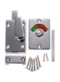 Buy Bathroom Lock With Indicator Bolt Silver 10 X 5 X 3centimeter in UAE