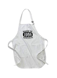 Buy Made In 1956 Maturity Date TDB Printed Full Length Apron With Pocket White 22 x 30inch in Egypt