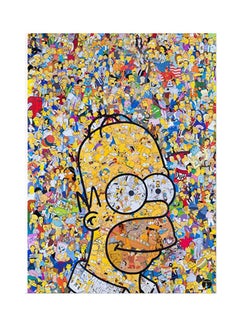 Buy Simpsons Metal Plate Poster Multicolour 15 x 20cm in UAE