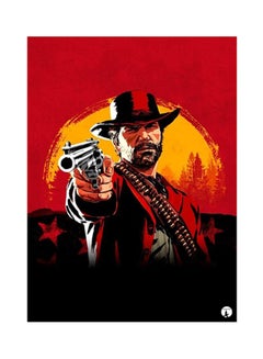 اشتري ملصق مصنوع من المعدن بتصميم مستوحى من لعبة الفيديو "Red Dead Redemption" متعدد الألوان 15 x 20سم في السعودية