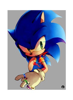 Buy Video Game Sonic Metal Plate Poster Multicolour 15 x 20cm in UAE