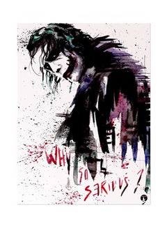 Buy Joker Metal Plate Poster Black/Red/White 15 x 20cm in UAE