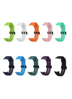 اشتري 10-Piece Replacement Wrist Band For Honor Band 5 Multicolour في السعودية