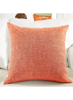 Buy 6-Piece  Decorative Solid Filled Cushion Light Orange 30x30cm in Saudi Arabia