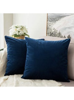 Buy 5-Piece Decorative Solid Filled Cushion Blue 30x30cm in Saudi Arabia