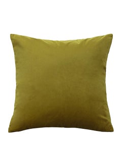 Buy 4-Piece Solid Pattern Decorative Pillow velvet Lime Green 65 x 65cm in Saudi Arabia