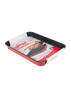 Buy Rectangular Oven Tray Red/Black 29x22centimeter in Saudi Arabia