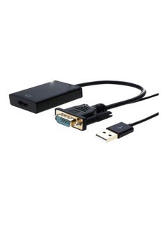 Buy VGA To HDMI Adapter Black in Egypt