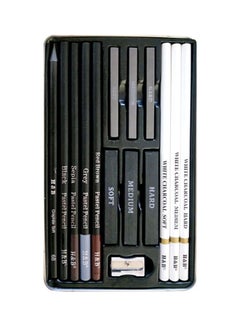 Buy 15-Piece Art Drawing Set Black in UAE