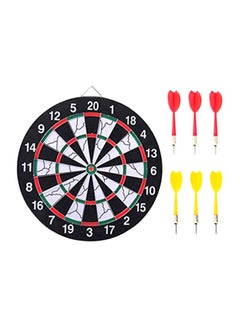 Buy 7-Piece Magnetic Flocking Dartboard With Dart Set in UAE