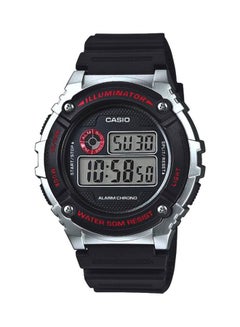 اشتري Men's Water Resistant Illuminator Digital Watch W-216H-1CVDF - 44 mm - Black في مصر