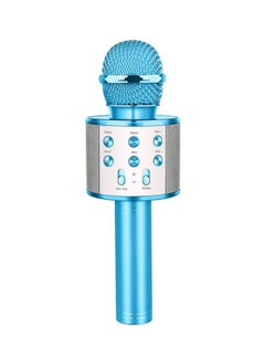 Buy Bluetooth Karaoke Microphone WS-858 Blue/Silver in UAE